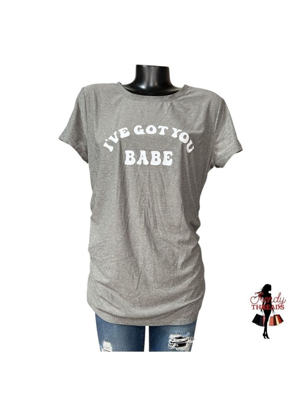 Time and Tru Maternity Tee Shirt Large 12-14 Short Sleeve Top I’ve Got You Babe